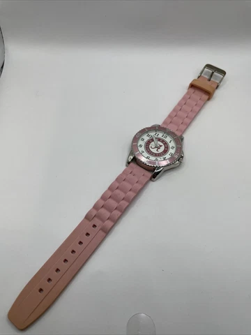 Alabama Crimson Tide Watch,pink ribber band ,silver bezel Cover