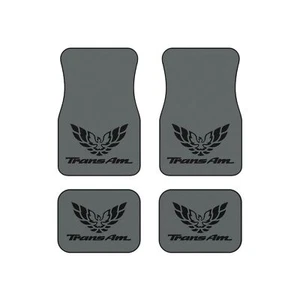 Grigio con Logo Nero, Firebird Trans Am, Set di 4 Tappetini Auto, Regalo - Foto 1 di 6