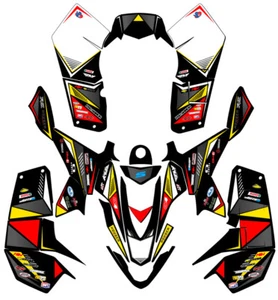 2007-2020 LTZ 90 SURGE Black Senge kit de gráficos compatible con Suzuki - Imagen 1 de 7