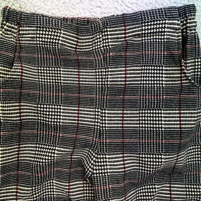 Pantalones ligeros ANGIE negros tostados cintura elástica a cuadros boho para mujer talla S Foto 1 de 4