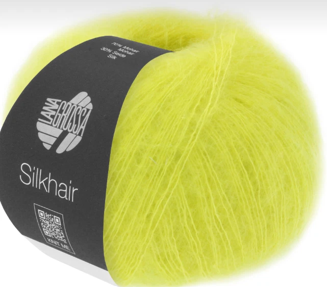 (kg/356€) Silkhair Lana Grossa  25g Fb. 185 grüngelb Kid Mohair Seide PORTOFREI - Bild 1 von 1