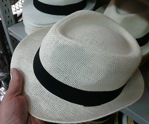 Chapeau Beige Cubain Homme Été Paille Élégante Cérémonie Fontaine Hat Homme - Picture 1 of 1