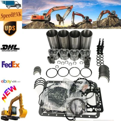 For Kubota V3800-DI-T-ES10 Engine Piston Rebuild kit Piston Ring fits Tractor - Image 1 of 3