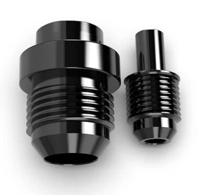 AN10 -10 AN6 -6 ROCKER COVER BREATHER FITTINGS PAIR fits MITSUBISHI EVO 8/9 - Picture 1 of 2