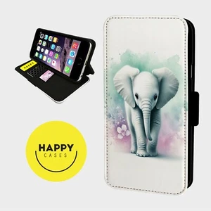 SWEET PATIENT ELEFANT - Kunstleder Klapp Handy Hülle Cover - iPhone/Samsung - Bild 1 von 5
