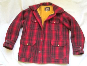 Chaqueta de caza vintage Woolrich roja y negra a cuadros de búfalo - Imagen 1 de 6