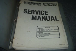 1990-1993 Mercury Mariner 70 75 80 90 100 Outboard Service Manual 1991 1992 xz - Picture 1 of 8