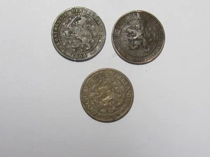 Lote de 3 monedas diferentes mejores antiguas de los Países Bajos - 1900 a 1916 - circuladas - Imagen 1 de 2