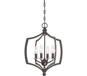Minka Lavery Middletown, 4-Light Mini Chandelier, 240 Total Watts Downton Bronze - Picture 1 of 1