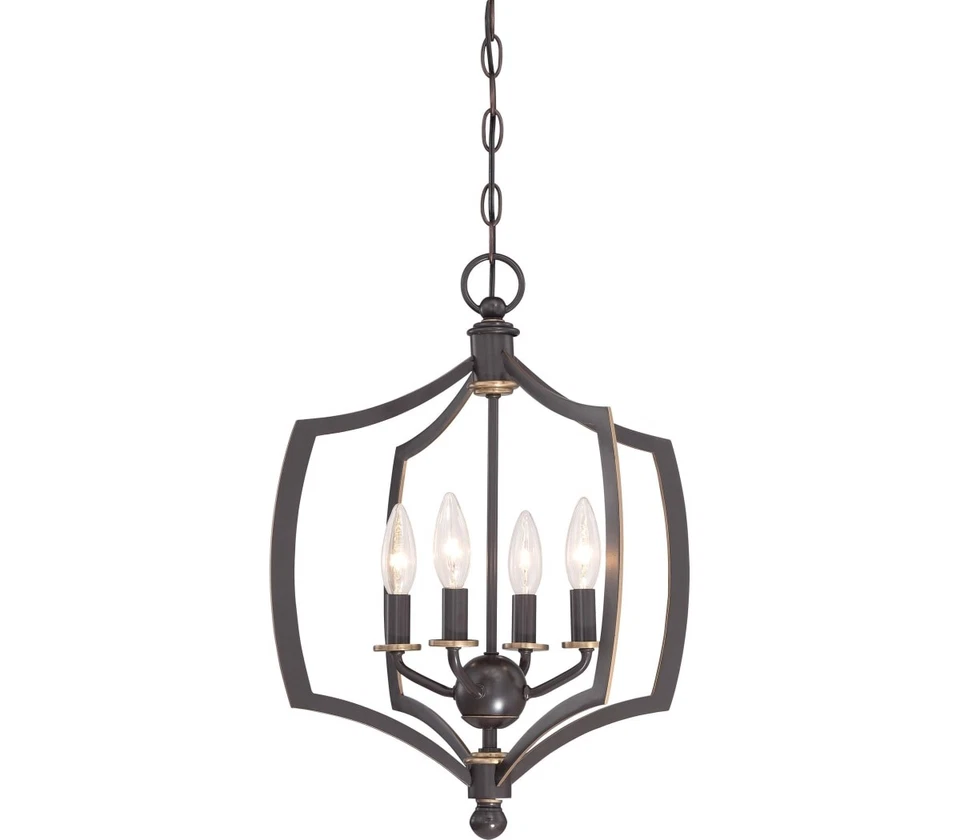 Minka Lavery Middletown, 4-Light Mini Chandelier, 240 Total Watts Downton Bronze - Image 1 of 1