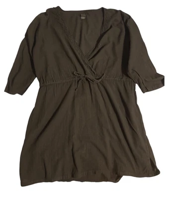 Traje de baño Apt 9 para mujer, negro, cintura con cordón, manga 3/4, talla L Foto 1 de 4