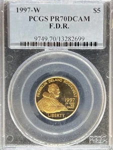 1997-W G$5 FDR PR69DCAM PCGS PR70DCAM (#PA13282699) - Picture 1 of 2
