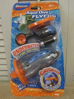 NEW Banzai AQUA DIVE FLYERS Underwater Flying Machines NIP Swimming ~ Pool Toys - Image 1 of 4