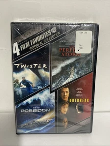 4-Film Survival Collection DVD NEW Twister Perfect Storm Poseidon Outbreak - Picture 1 of 4