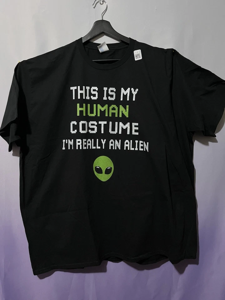 Port & Company Hombre Negro, 4X Camiseta, Disfraz, Algodón (Cos-1005) Foto 1 de 2