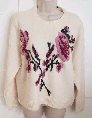 NUEVO CON ETIQUETAS SUÉTER TED BAKER 3-D ROSA JACQUARD MEDIANO  Foto 1 de 4