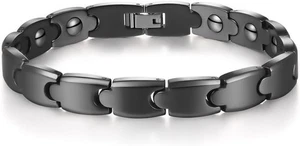 SunnyHouse Jewelry Men's Black Tungsten Carbide Magnetic Bracelet in a Gift... - Picture 1 of 6