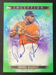 2024 Topps Inception Ronel Blanco Rookie Auto /125 green Houston Astros - Picture 1 of 2