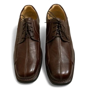 Scarpe Oxford Studio Belvedere Bay Bridge in pelle marrone ciottolato da uomo taglia 12 EEE - Foto 1 di 9