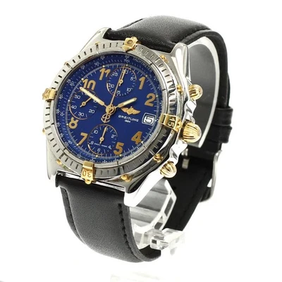 BREITLING CHRONOMAT B13050.1 39mm SS/YG Automatic Navy Dial Chronograph #C818 - image 1 of 4