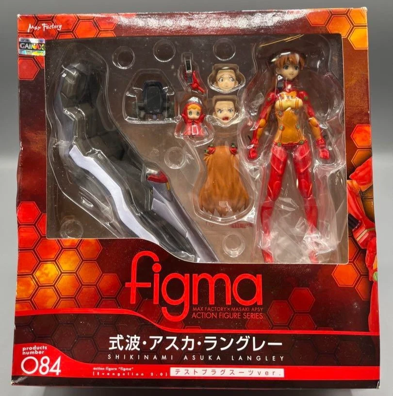 Max Factory Evangelion 2.0 Figma Asuka Langley Test Plug Suit ver.084 used - Image 1 of 4