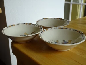 SARREGUEMINES 3 RAVIERS RONDS EN FAIENCE MODELE ENFANTS RICHARDS - Picture 1 of 11