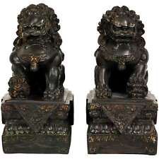 Oriental Furniture 9" Foo Dog Statues (set of Two)