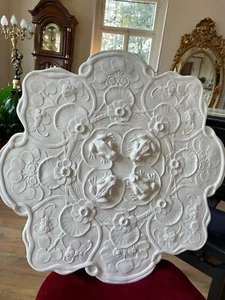 Stucco - seltene Jugendstil Rosette "Frosch" 73cm Stuckrosette 100-313 aus Stuck - Bild 1 von 8