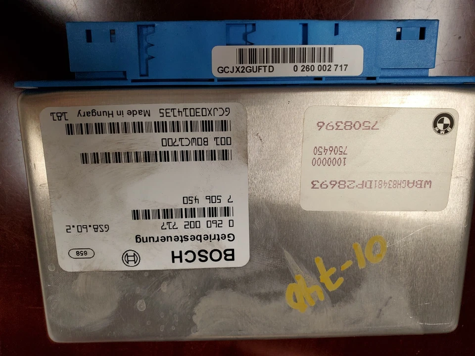 1998 99 00 01 BMW E38 740i 740IL TRANSMISSION CONTROL MODULE 7538396 00260002717 - Изображение 1 из 1