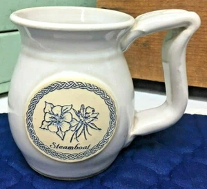 Clayton Dampfschiff Hibiskus Blume Steinzeug Keramik creme beige Daumengriff EUC - Bild 1 von 11
