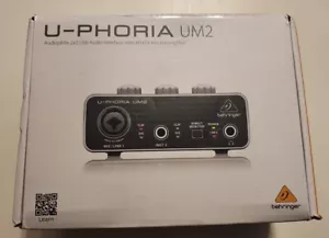 NEW! Behringer U-PHORIA UM2 Audiophile 2x2 USB Audio Interface Black Missing USB - Picture 1 of 4