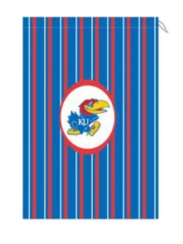 Kansas Jayhawks JayMac Sports Polyester Canvas Striped Laundry Bag (22" x 28") Cover