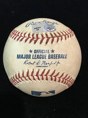 Archie Bradley "MLB Debut 4-11-2015 1st K & 1st WIN" GAME USED baseball MLB Auth - Image 1 of 4