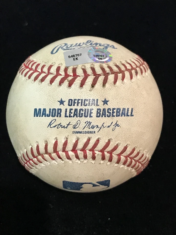Archie Bradley "MLB Debut 4-11-2015 1st K & 1st WIN" GAME USED baseball MLB Auth - Image 1 of 4
