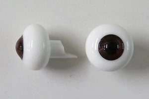 Ojos Azufre Marrón 26mm Brown Paper Weight Ojos para Antique Doll - Picture 1 of 1