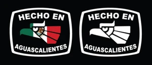 Hecho en Aguascalientes letters Decal Car Window Laptop Vinyl Sticker Mexico AGS - Picture 1 of 13
