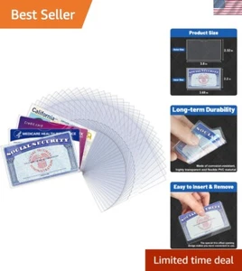 Robuste 31 Mil ultraklare Kartenhüllen für Kredit-, SSN- und Ausweisschutz - 32er-Pack - Bild 1 von 9