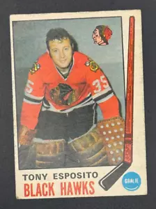 1969-1970 Tony Esposito Black Hawks Rookie Card O-Pee-Chee Card A (tag) - Bild 1 von 6