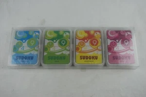 4 Sudoku Puzzle Kartenspiele - 4 verschiedene Levels leicht sehr leicht mittel schwer neu - Bild 1 von 4