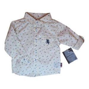 ¡NUEVO! Camisa abotonada blanca apagada talla 12 meses lavandería inglesa para niños - Imagen 1 de 1