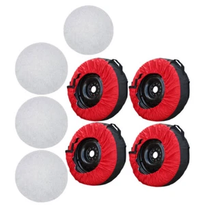 New 4Pcs Tyre Cases For Red 420D And Black 600D Tyre Bags W/ Handheld Dust Cover - Picture 1 of 14