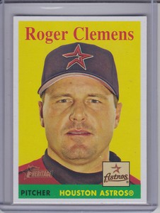 ROGER CLEMENS 2007 Topps Heritage SP #2B (Yellow Team) (D1879)