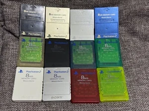 Sony Playstation PS2 Memory Card MagicGate Various Colors SCPH10020 Used, Tested - Picture 1 of 26