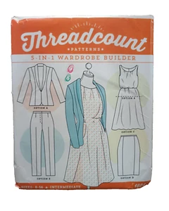 Threadcount 1604 5-In-1 Wardrobe Builder Intermediate Dressmaking Pattern 8-16 - Picture 1 of 2