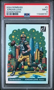 2024 Panini Donruss Football Downtown #5 Jordan Love Case Hit PSA 9 - Picture 1 of 1