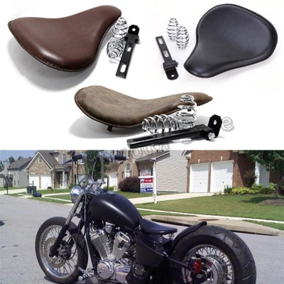 Asiento individual de cuero suave reacondicionado para Honda Shadow 1100 750 600 500 Bobber Foto 1 de 4