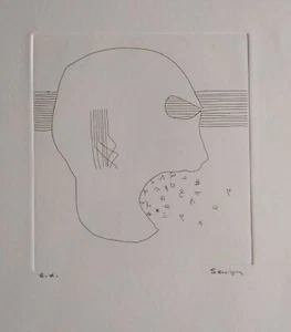 Seuphor Michel 2 Acqueforti di prova per il libro: "Ora di noi" 1974 Grafica Uno - Picture 1 of 3