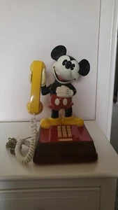 Vintage 1976 Mickey Mouse Landline Touch Tone Telephone Disney Corded Multicolor - Picture 1 of 9