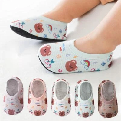 Infant Baby Toddler Non-Slip Warm Girls Boys Slippers Socks Cotton Soft Shoes UK - Image 1 of 4