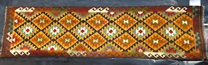 Corredor Maimana Kilim con diseño geométrico completo (901) - Imagen 1 de 3